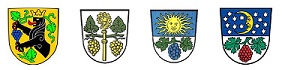 Wappen der 4 Mitgliedsgemeinden